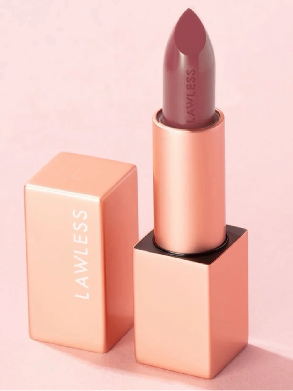 LAWLESS Forget The Filler Lip-Plumping Satin Lipstick PINK SPICE ~ New in Box